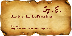 Szalóki Eufrozina névjegykártya