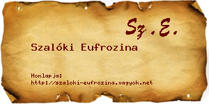 Szalóki Eufrozina névjegykártya
